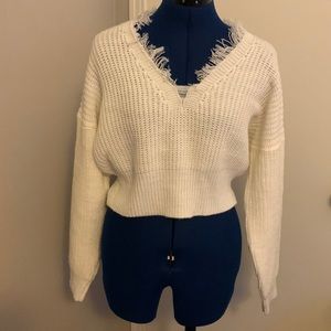 Tic Toc womens crop sweater
